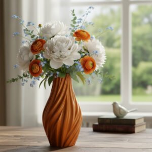 Orange Flower Vase