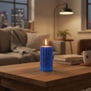 Blue Multi-Shade Pillar Candle