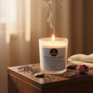 White Matte Glass Lavender Fragrance Candle