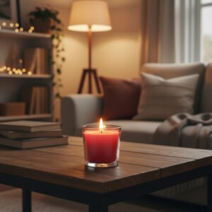 Red Glass Rose Fragrance Candle