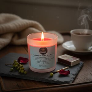 Matte White Glass Rose Fragrance Candle