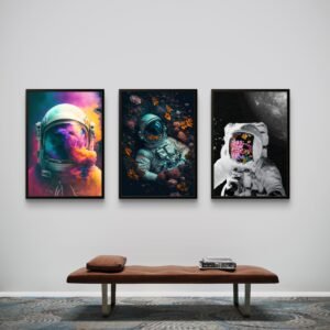 Astronaut Dreamscape Art Trio