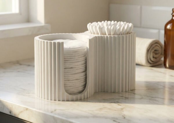 Modern Bathroom Cotton Pad and Swab Organizer Storage Holder
