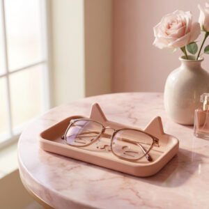 Cat Ear Decorative Tray for Glasses, Jewelry & Desk Essentials