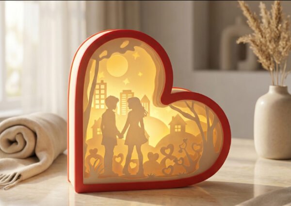Heart Shaped Romantic LED Light Decorative Lamp for Home and Gift