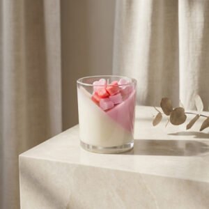 Heart Bliss Dual-Tone Glass Candle