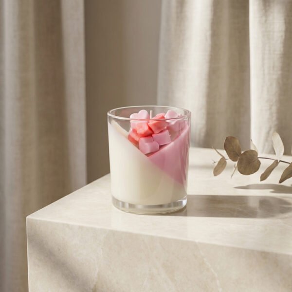 Heart Bliss Dual-Tone Glass Candle