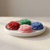 Set of 4 Rose Flower Candles – Red, Pink, Green, Blue Decorative Gift Set