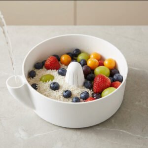 FlowWash Bowl Washer – Rice, Veggie and Fruit Washer