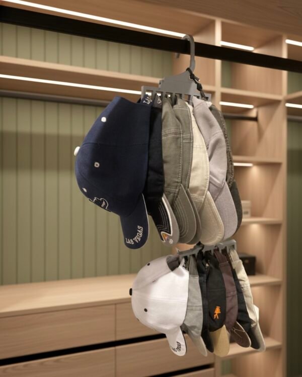 Multi-Tier Cap & Hat Organizer Hanger for Wardrobe & Closet