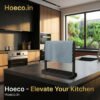 Hoeco 2-in-1 Premium Sink Caddy | Integrated Dish Cloth Drying Rail & Slotted Sponge Tray | Matte Black Rust-Proof Kitchen Organizer