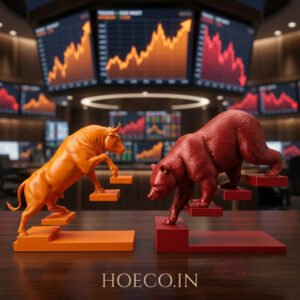 Bull & Bear Sculpture Set | Modern Stock Market Wall St. Decor | Financial Investor & Trader Gift