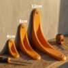 Heavy-Duty Modern Curved Shelf Brackets | Vibrant Orange Powder-Coated Steel (4cm, 8cm, 12cm Sizes)