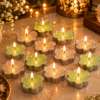 Flower Tea Light Candles set of 8 decorative floral candles