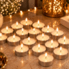 White Tin Candles 9-piece tealight set for cozy home decor