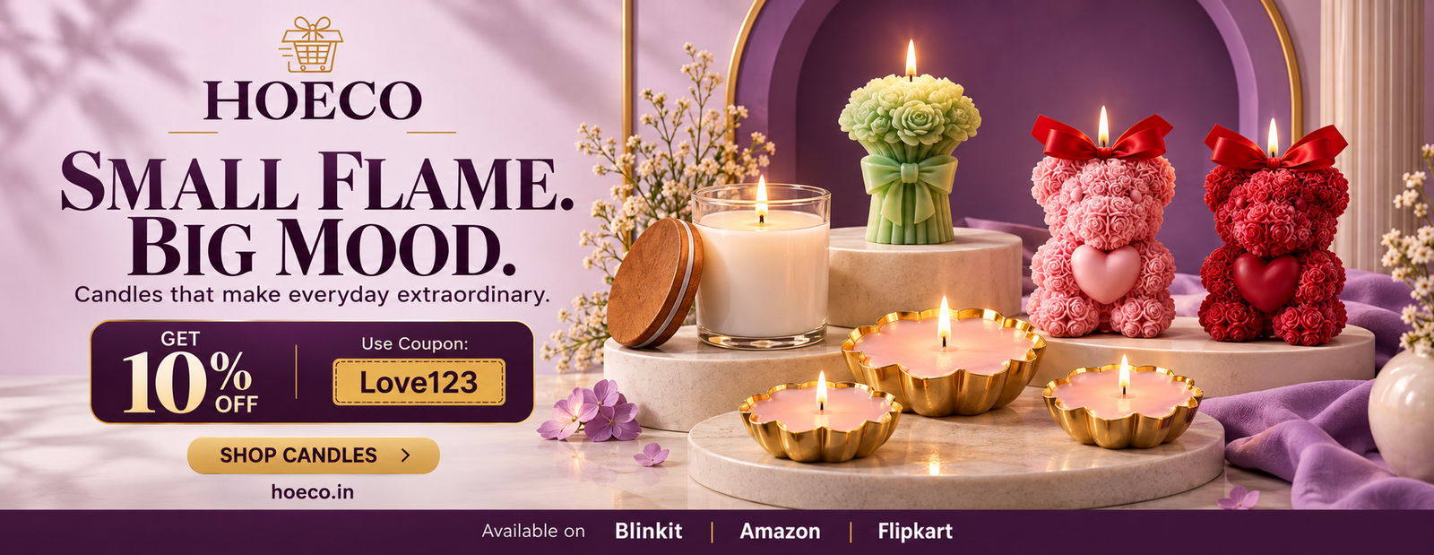HOECO candle collection, big mood