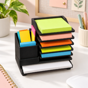 NoteNest Black Sticky Note Organizer