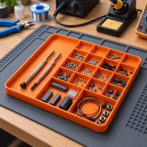 Orange Parts Organizer Tray