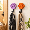 PawNest Dog Leash Wall Hook – Purple & Black or Orange & Black
