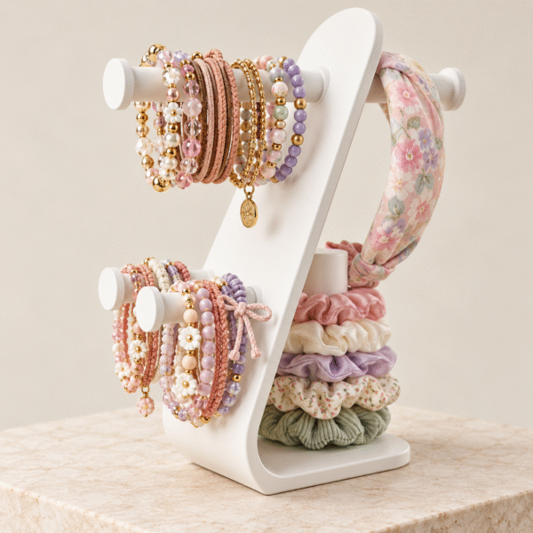 White Hair Accessories Organizer